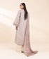 Women's Unstitched Embroidered Pastel Pink Cambric Three Piece Suit
